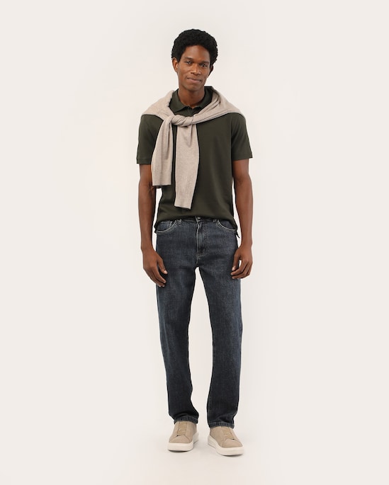 Polo masculina slim básica - Verde