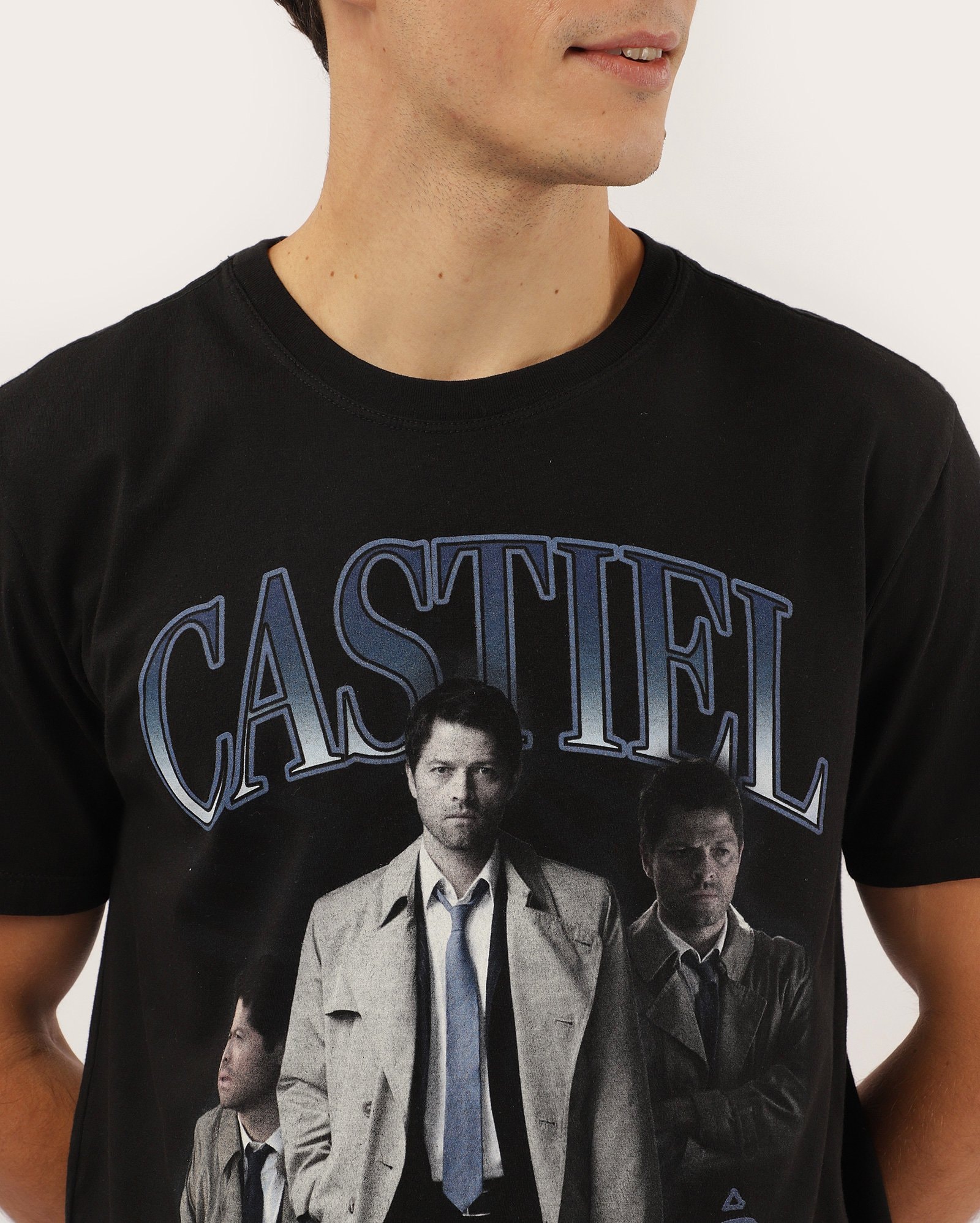 Riachuelo | Camiseta masculina Supernatural Castiel - preta | FANLAB