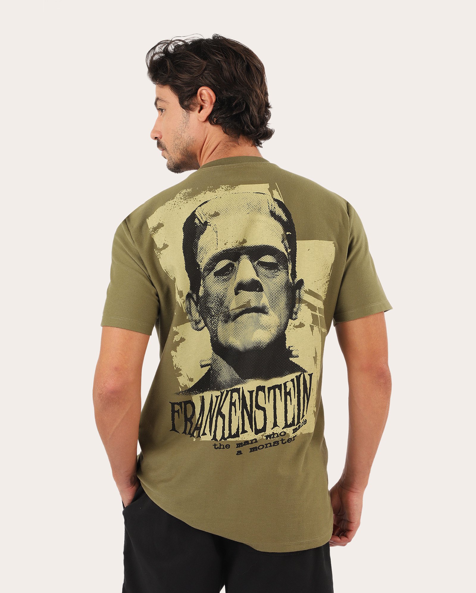 Camiseta masculina Frankenstein regular - verde | FANLAB