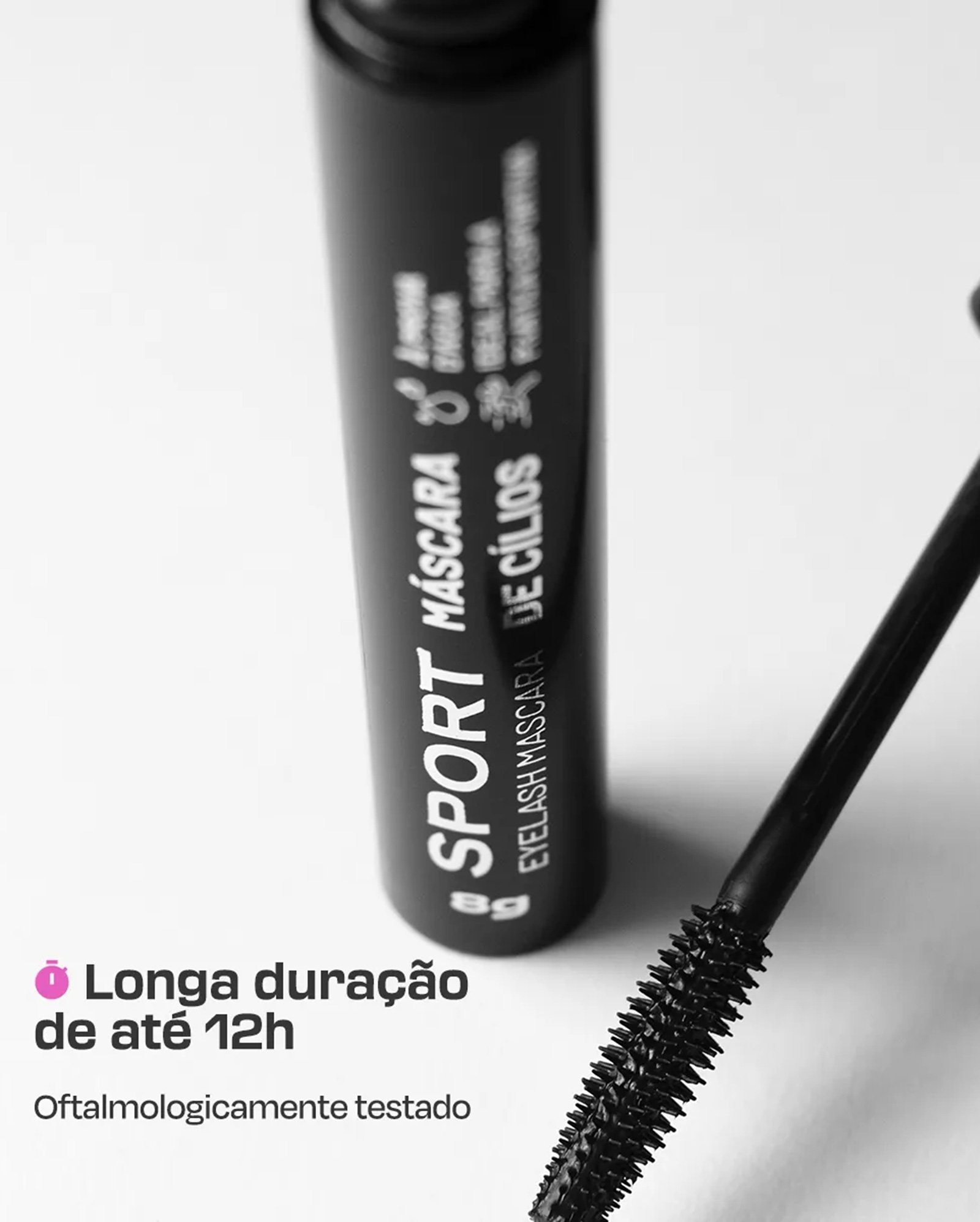 Máscara de cílios Sport Eyelash cor preta 8g | Pink Cheeks