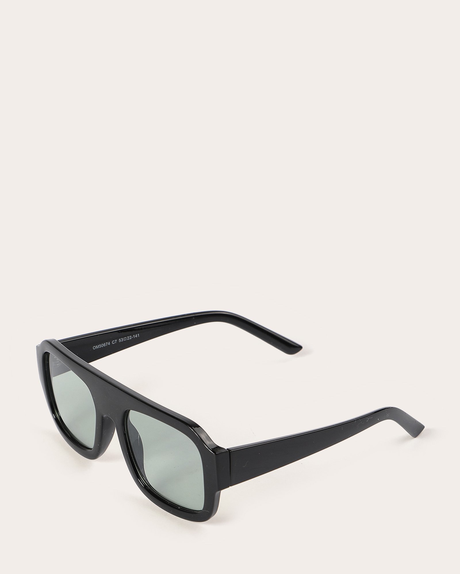 Óculos de sol feminino retangular acetato preto