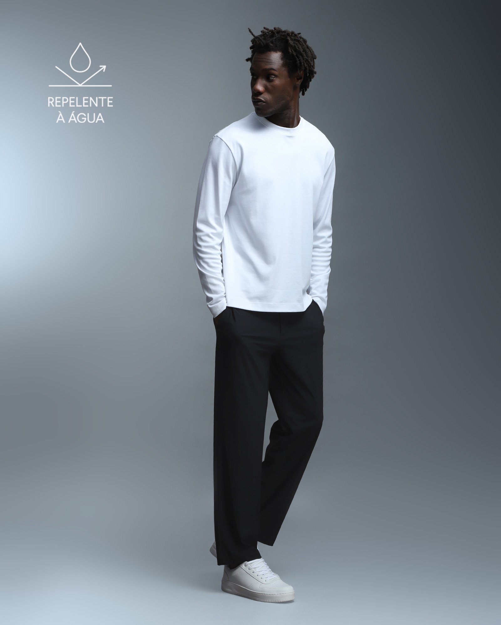 Calça masculina Tech D-Ultra alfaiatada - preta