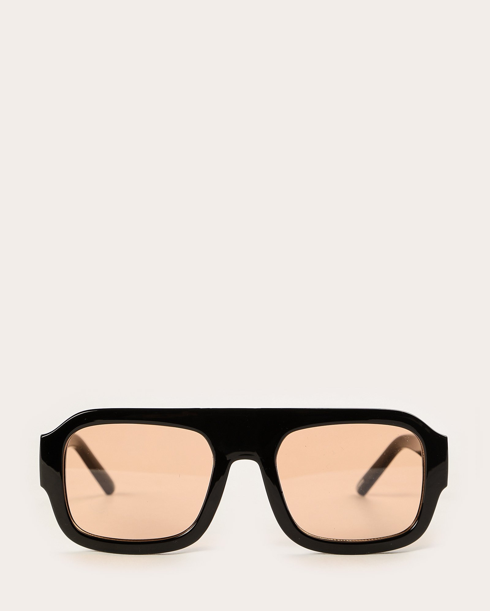 Óculos de sol feminino Aviador retangular acetato - preto