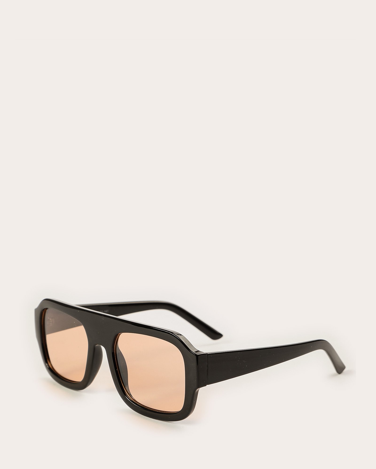 Óculos de sol feminino Aviador retangular acetato - preto