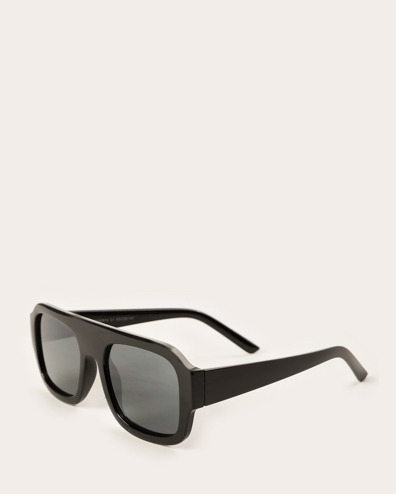 Óculos de sol feminino Aviador retangular acetato - preto