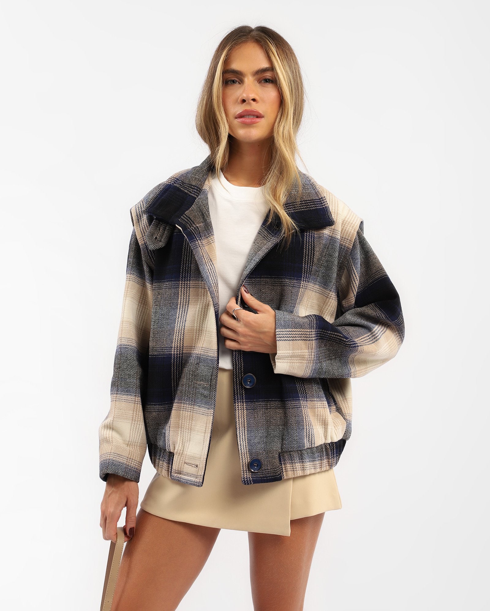 Riachuelo | Jaqueta feminina bomber xadrez - multicor