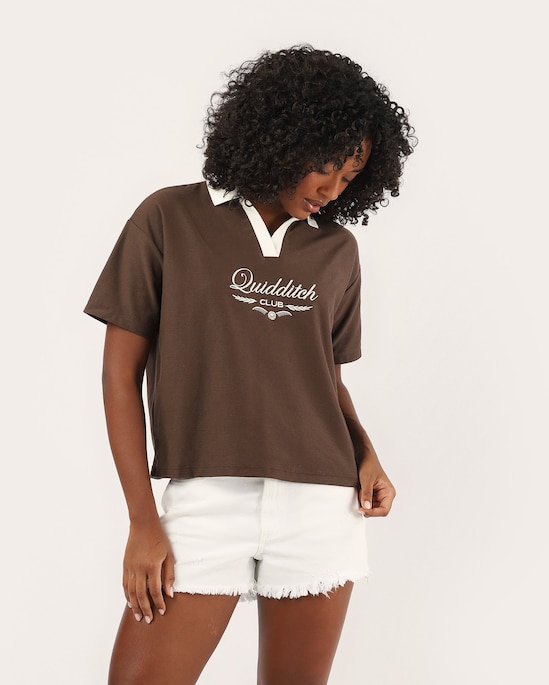 Polo feminina oversized Luidditch