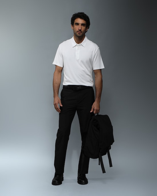 Polo masculina Tech D-Ultras toque gelado - Branca