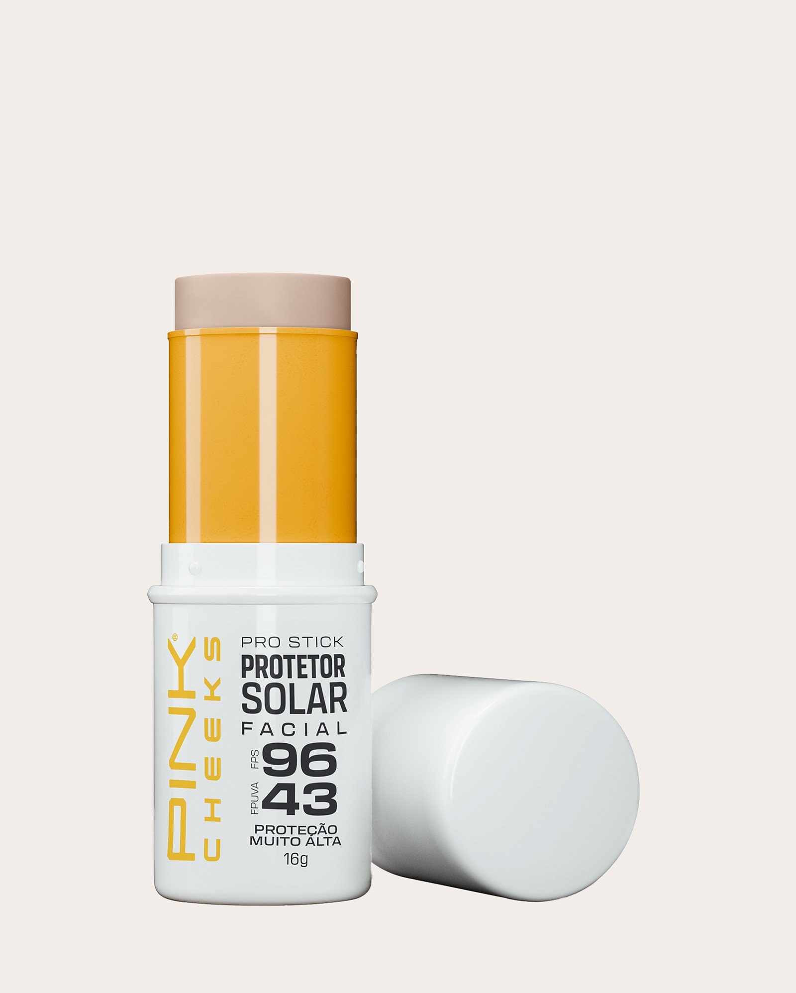 Protetor solar facial Pro Stick FPS96 FPUVA43 cor Pro10 16g | Pink Cheeks