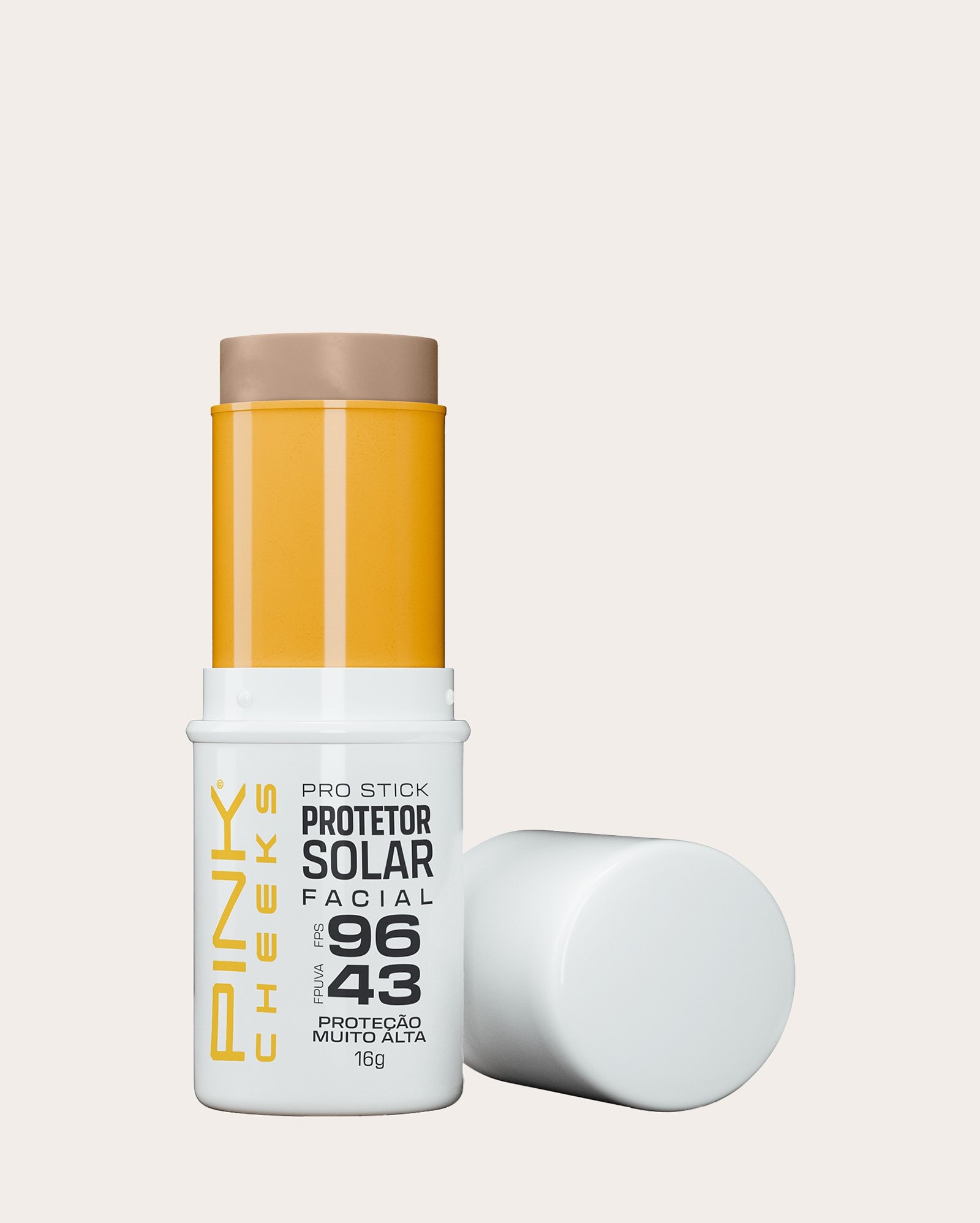 Protetor solar facial Pro Stick FPS96 FPUVA43 cor Pro15 16g | Pink Cheeks