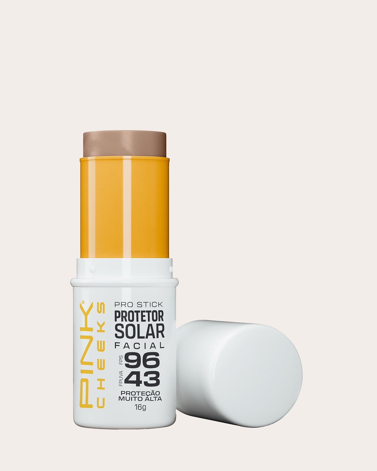 Protetor solar facial Pro Stick FPS96 FPUVA43 cor Pro20 16g | Pink Cheeks