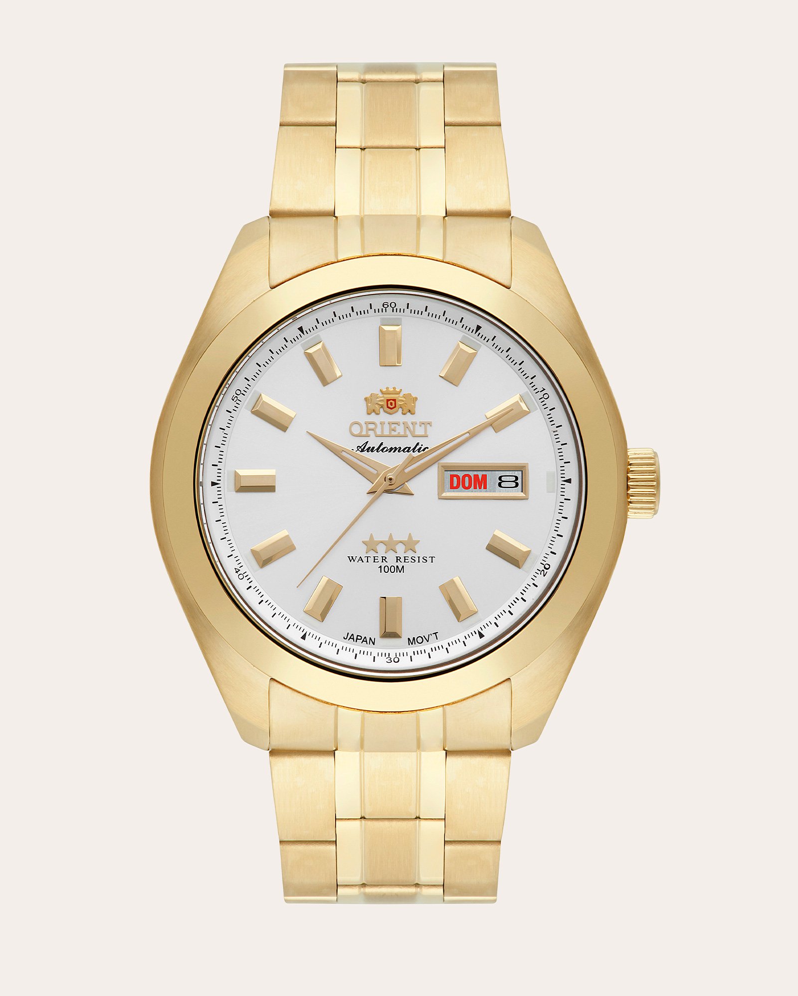 Relógio automático masculino 469GP075F S1KX dourado | Orient