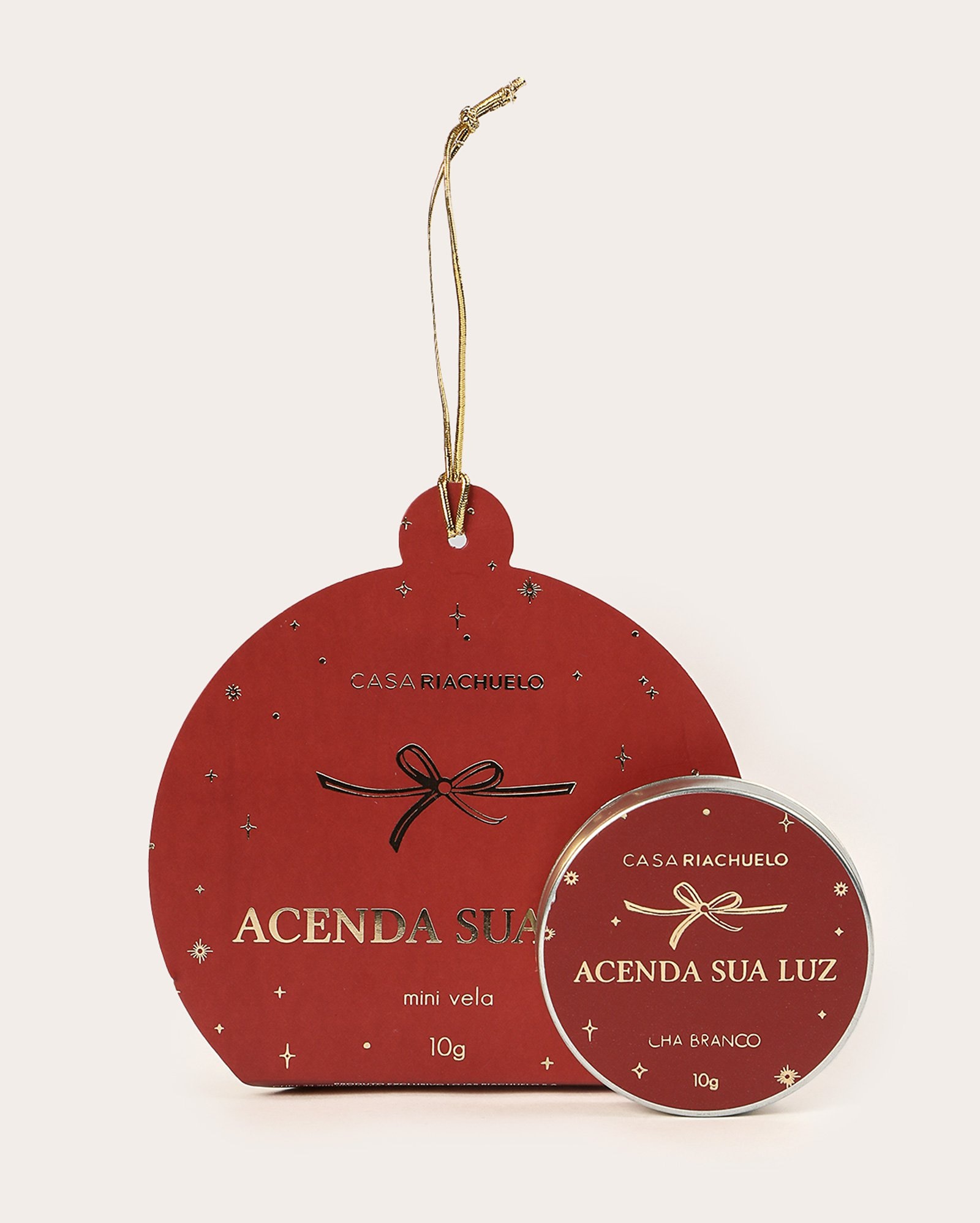 Mini vela de chá branco 10g - vermelho | Casa Riachuelo