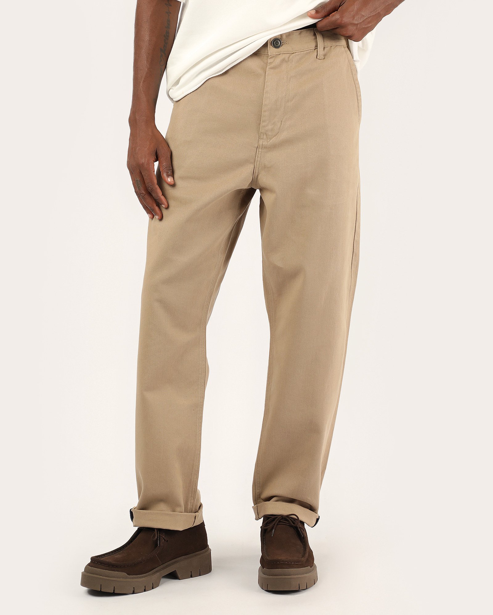 Calça jeans masculina loose - Marrom Claro | Pool Jeans — foto 2