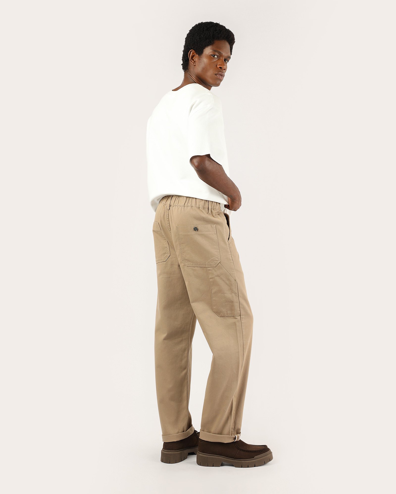 Calça jeans masculina loose - Marrom Claro | Pool Jeans — foto 6