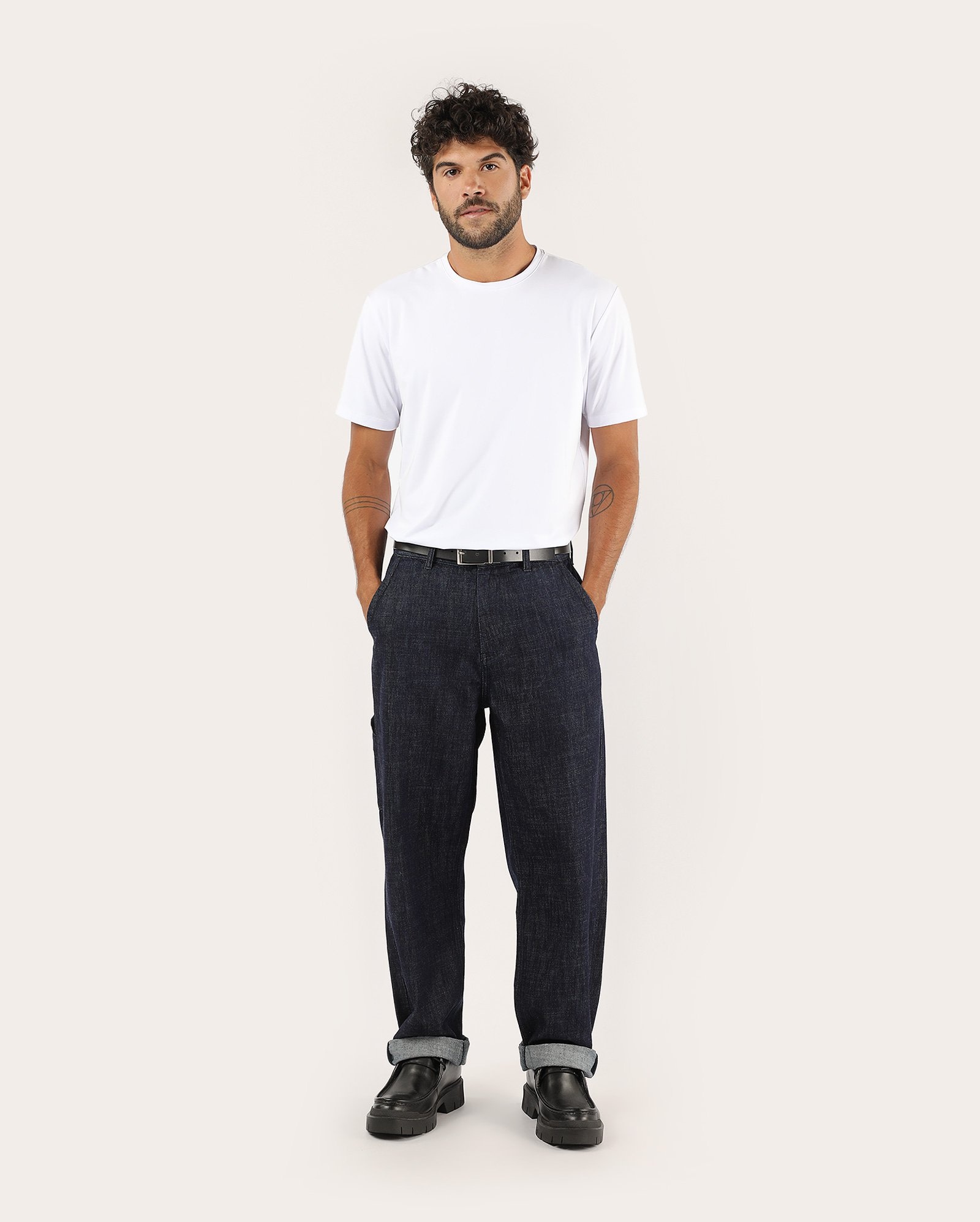 Calça jeans masculina loose - Jeans Escuro | Pool Jeans