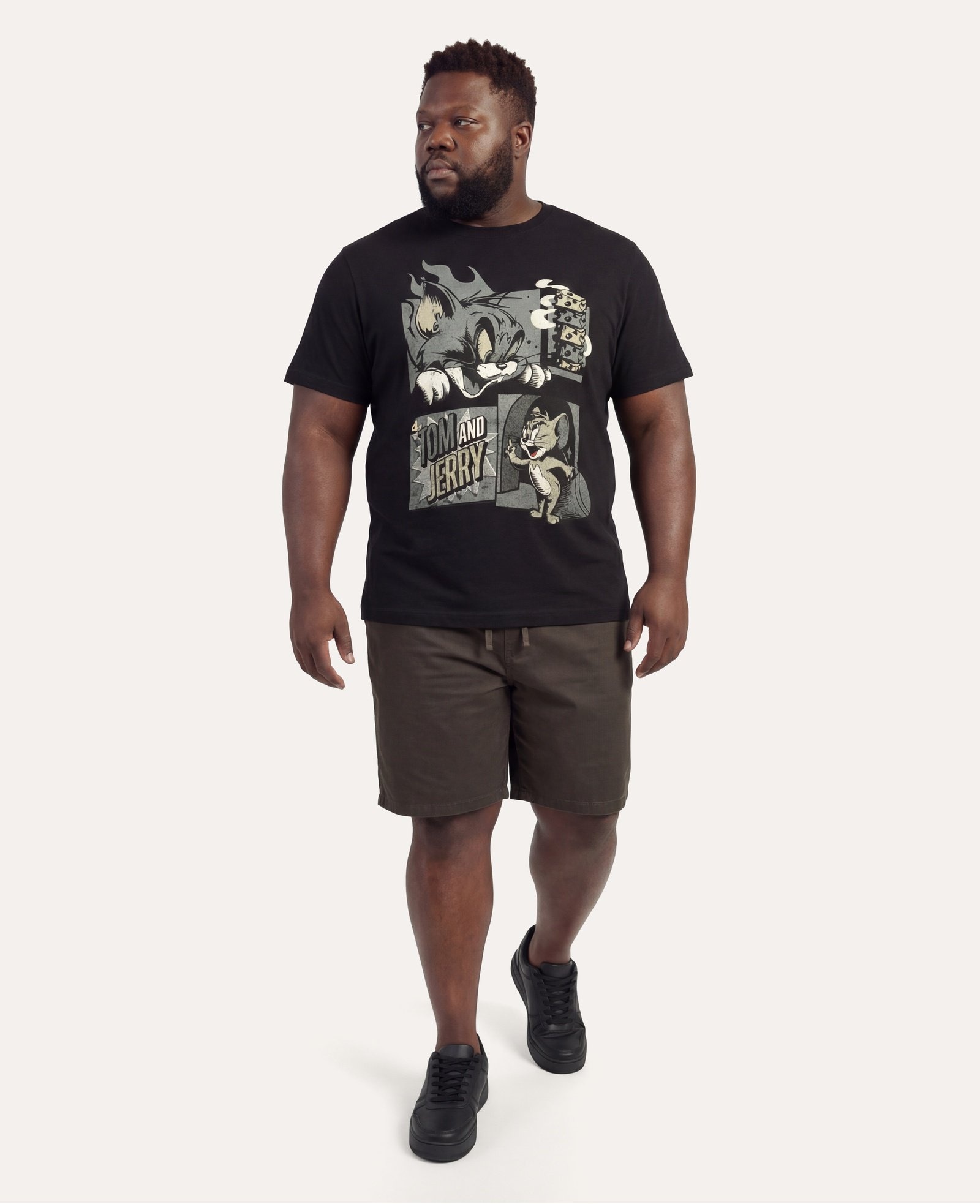 Bermuda sarja masculina plus size reta - cinza | Pool Jeans