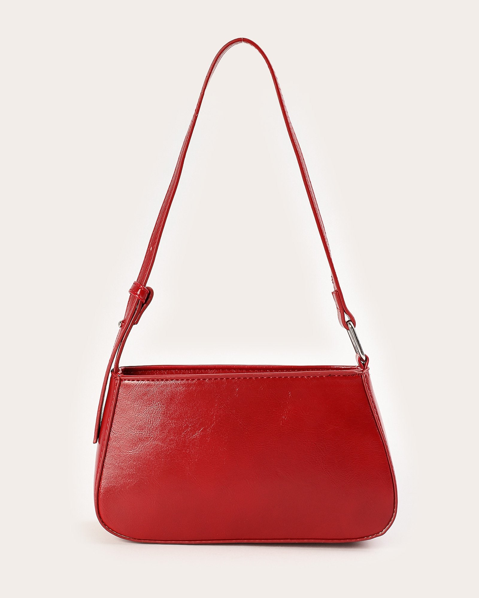 Bolsa feminina P baguete básica - Vermelho Escuro
