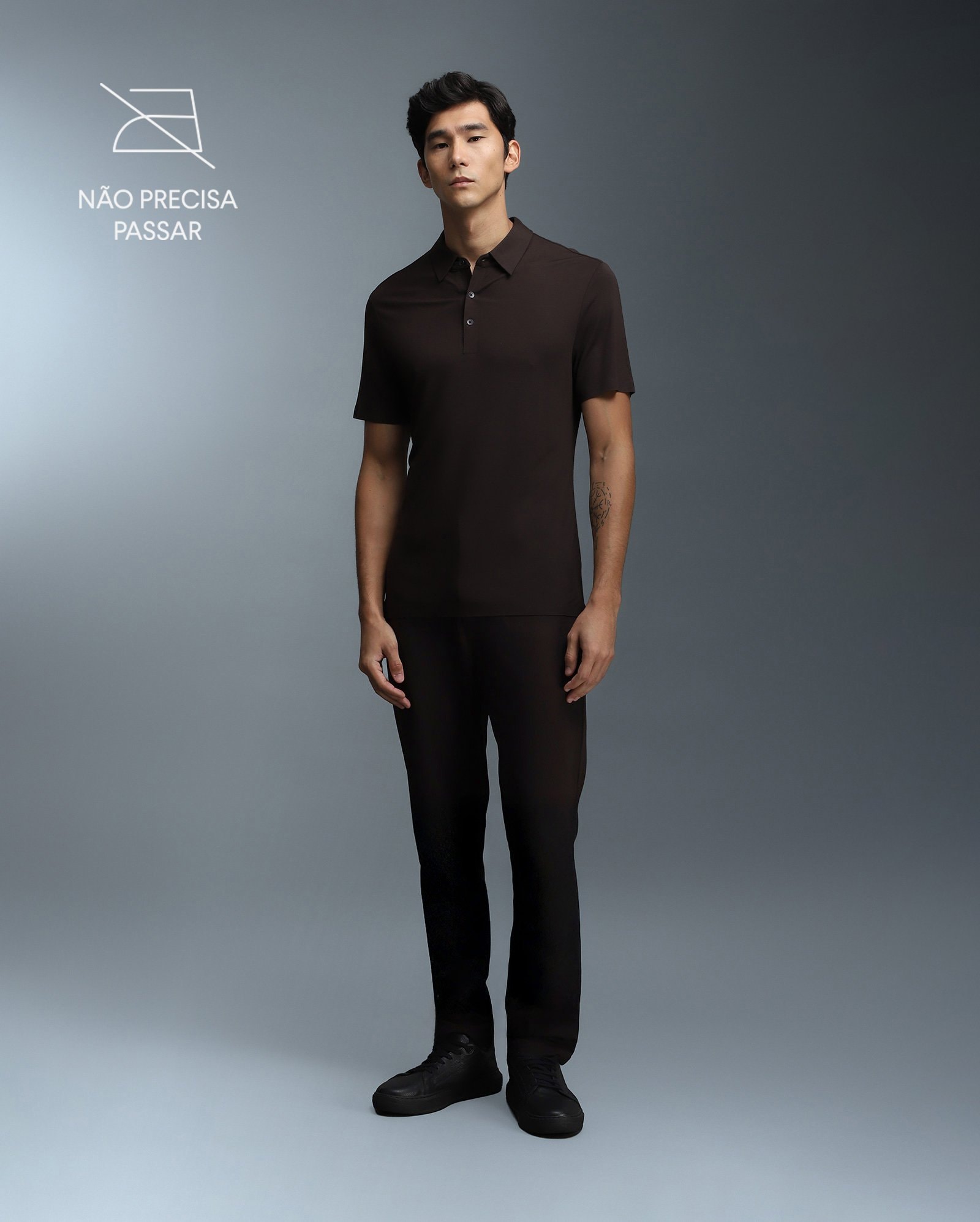 Calça masculina Tech D-Ultras alfaiatada chino - Marrom Claro