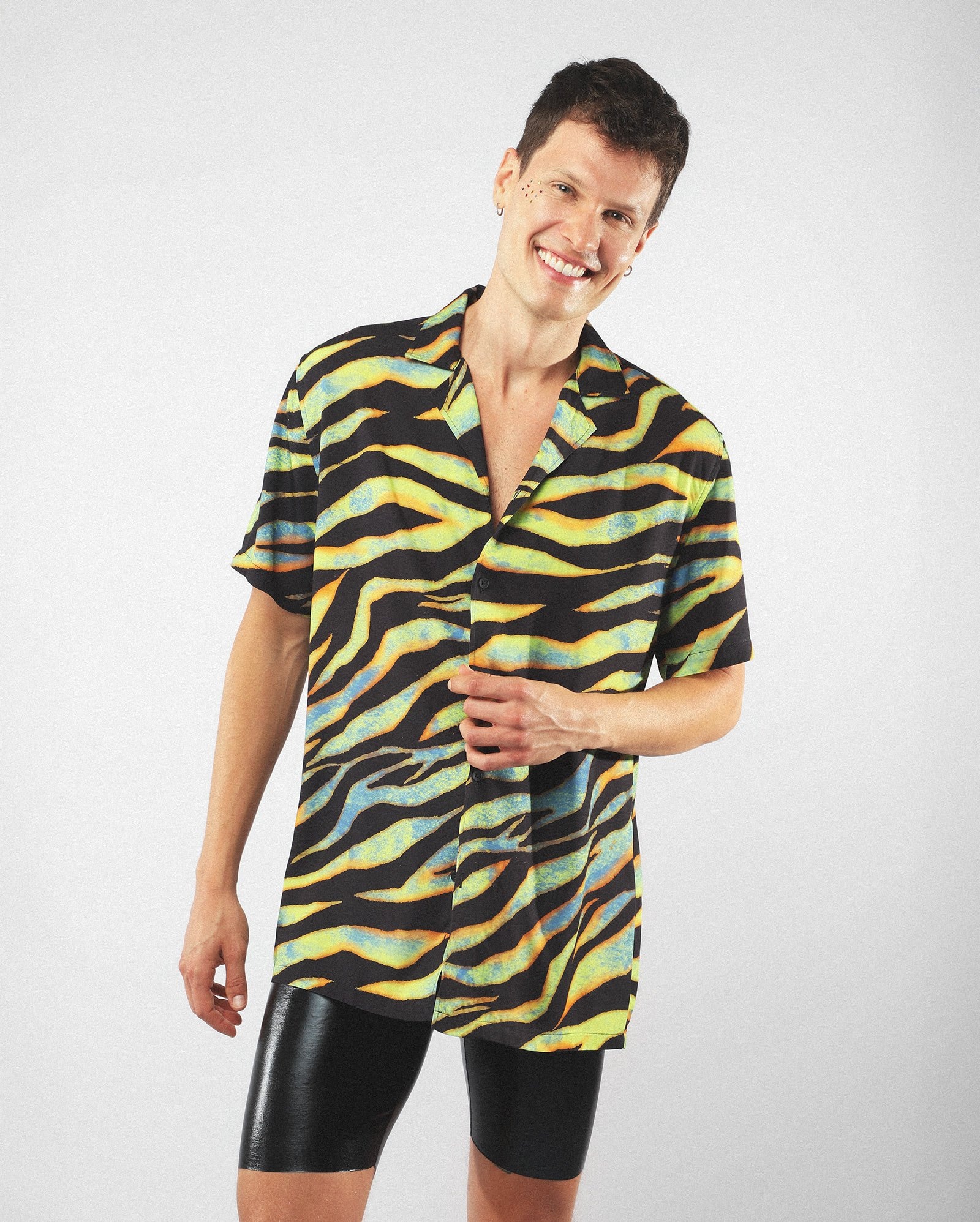 Camisa masculina bowling zebra - multicor