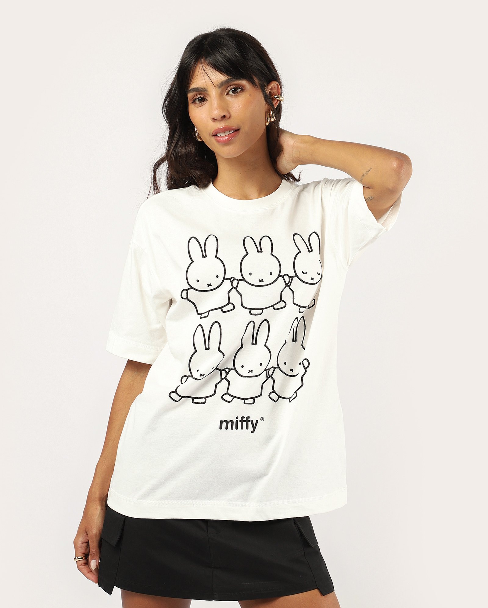 Riachuelo | Camiseta feminina alongada - branca | Miffy