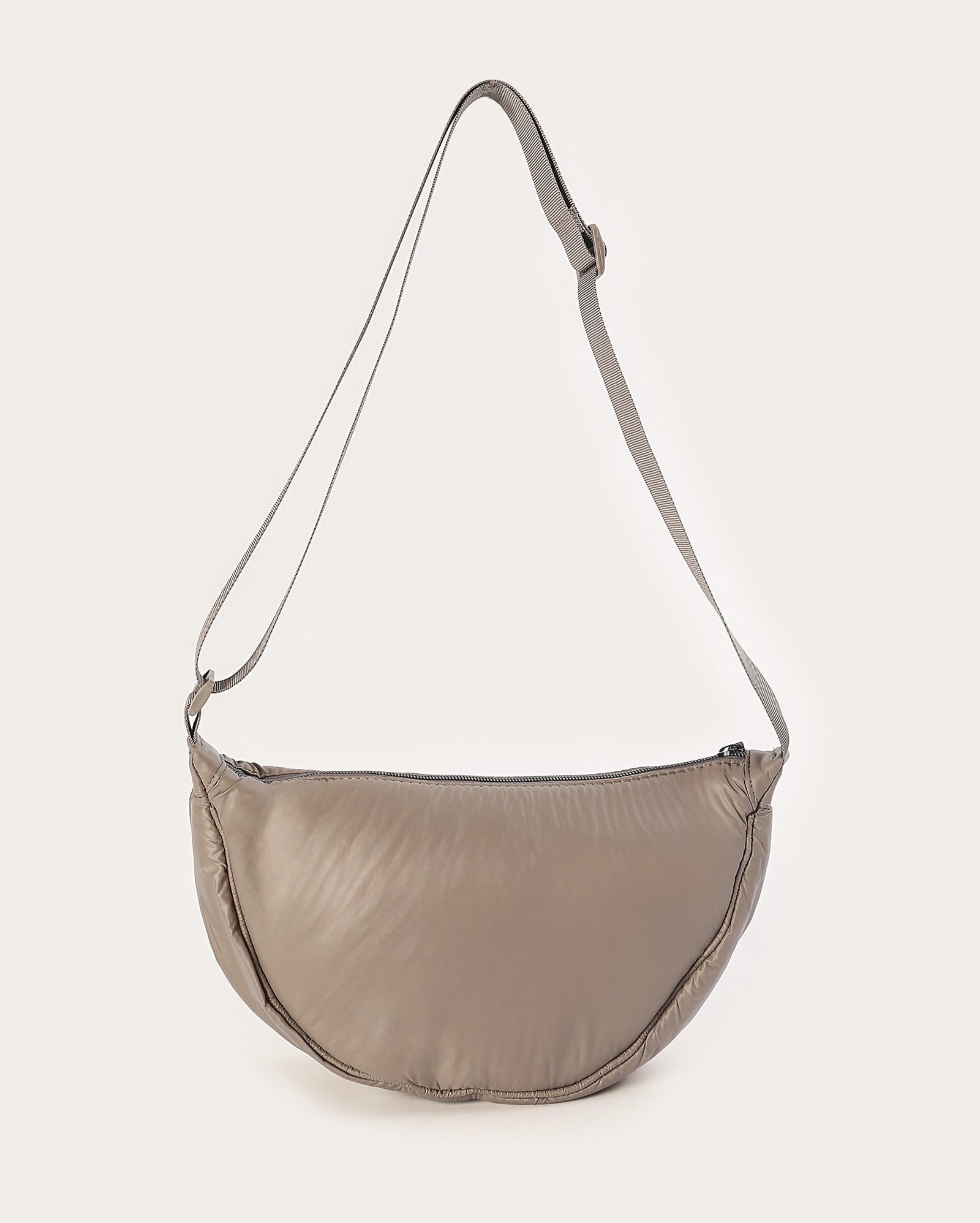 Bolsa feminina shoulder transversal - bege