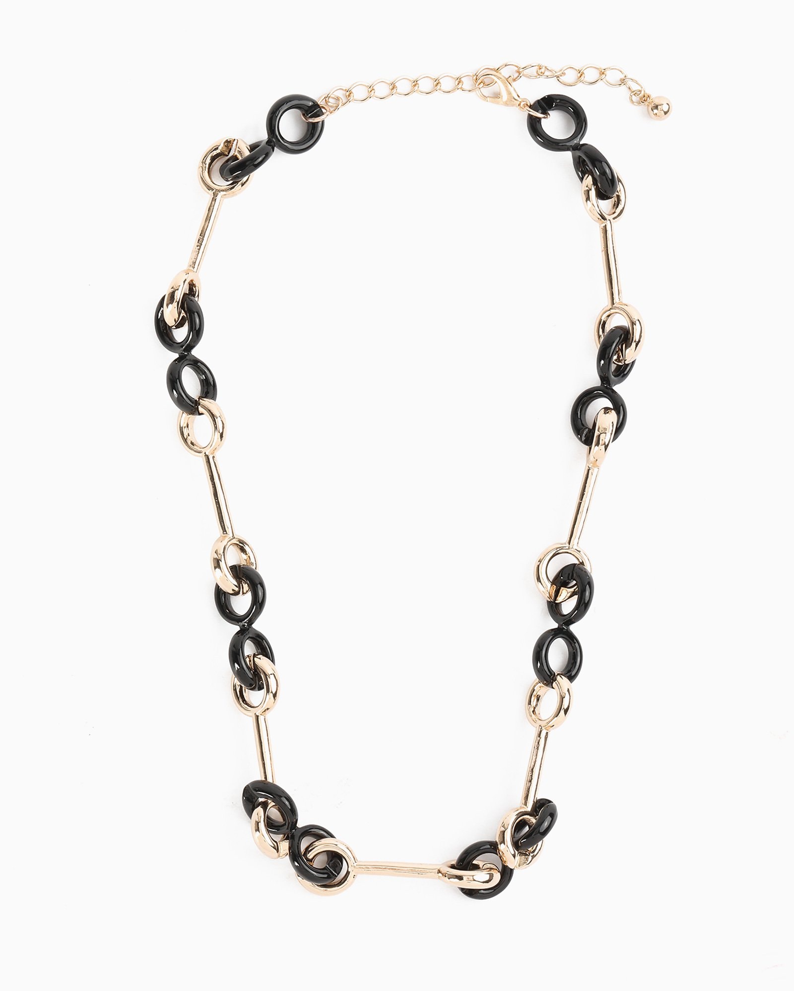 Colar feminino hastes com elos - multicor