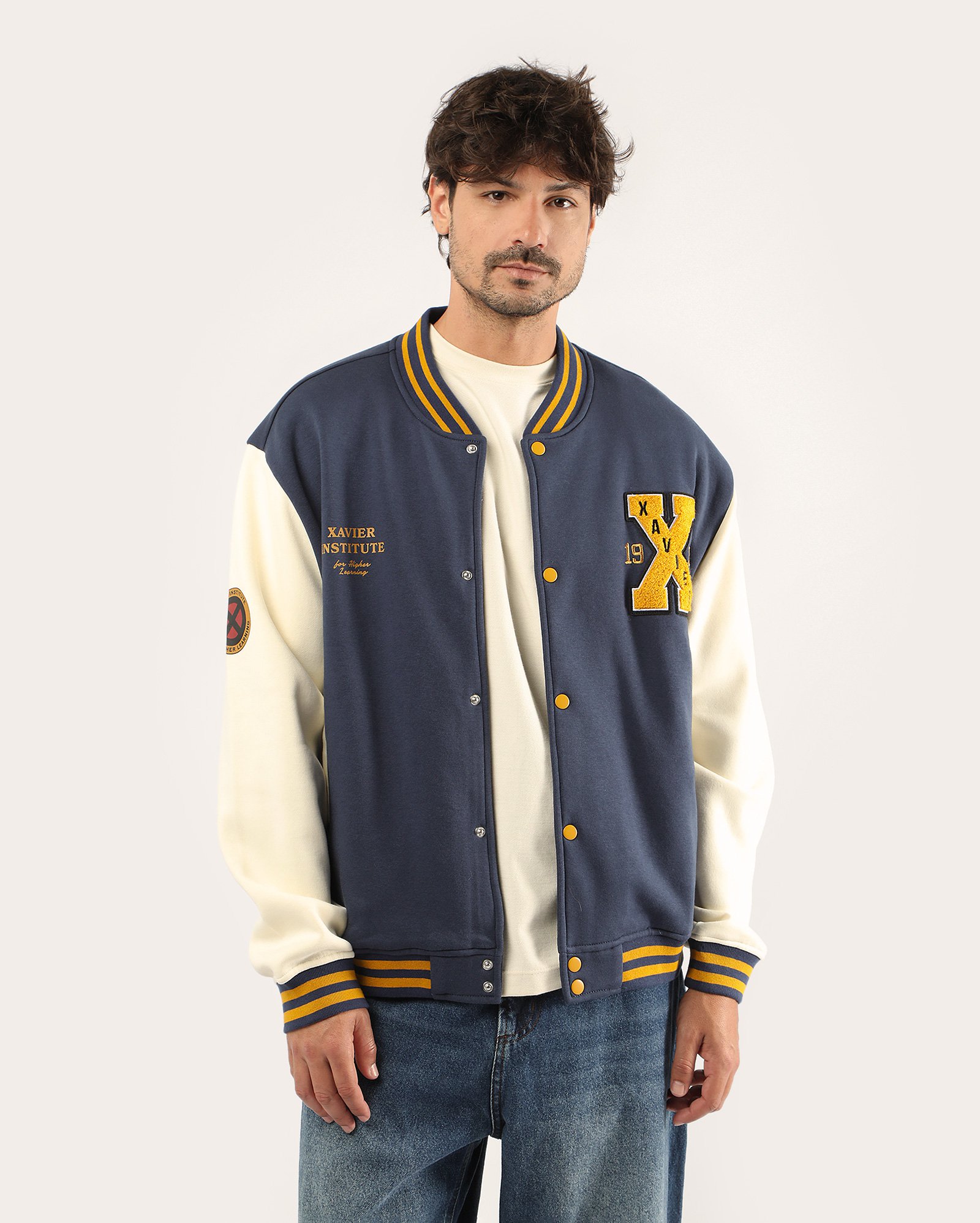 Jaqueta college masculina X-men - azul | FANLAB
