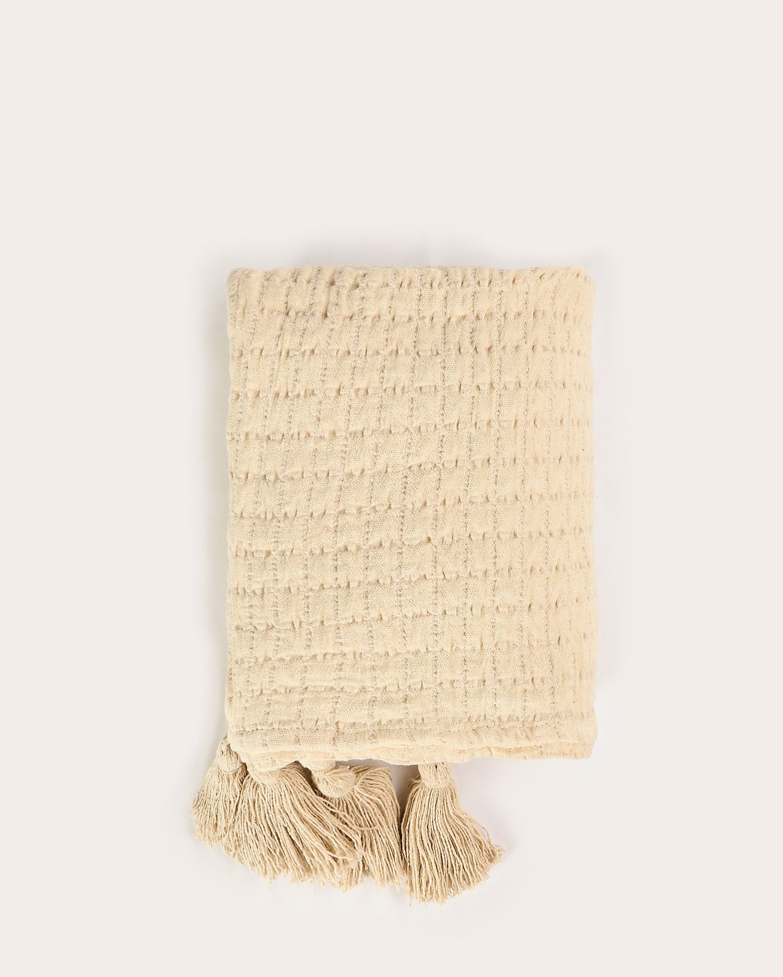 Manta decorativa para sofá Belize 120x150cm - off-white | Casa Riachuelo