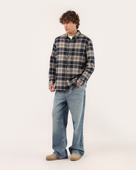 Camisa masculina flanelada regular xadrez - multicor