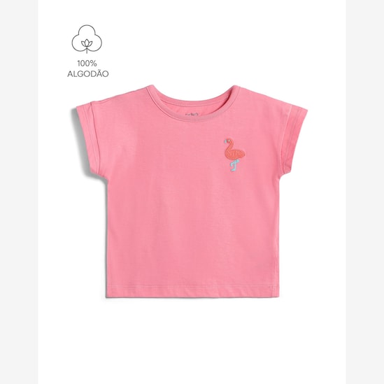 Camiseta infantil flamingo - rosa | Carter’s