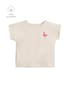 Camiseta infantil estampa flamingo - bege | Carter’s