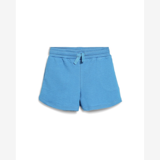Short infantil de moletom com amarração azul | Carter's