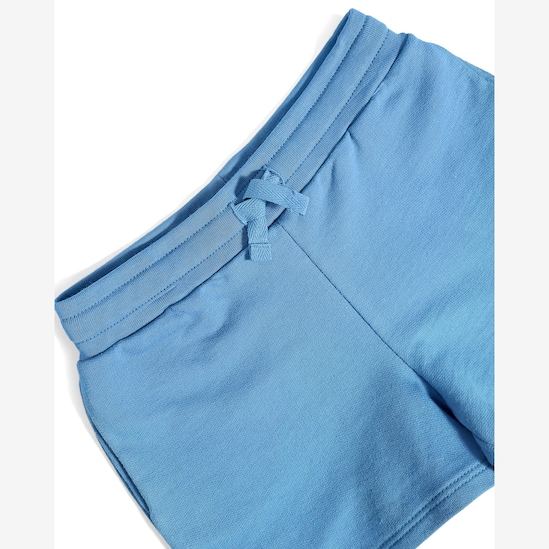 Short infantil de moletom com amarração azul | Carter's