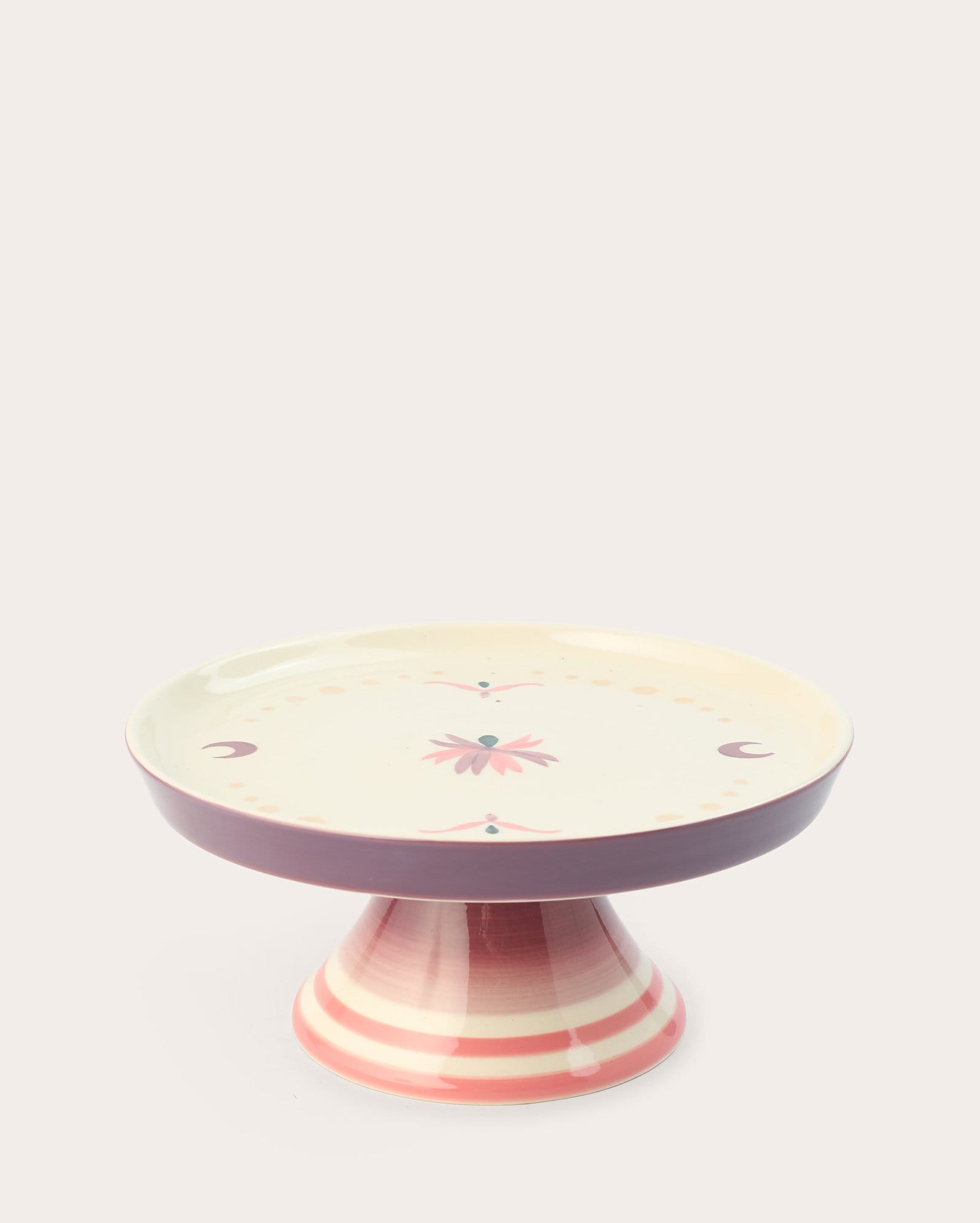 Prato para bolo de cerâmica Belinda 24cm - multicor | Casa Riachuelo