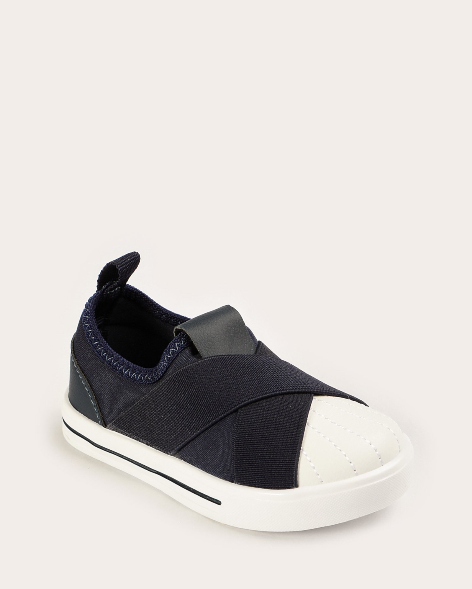 Tênis infantil cano baixo slip on transpassado - azul