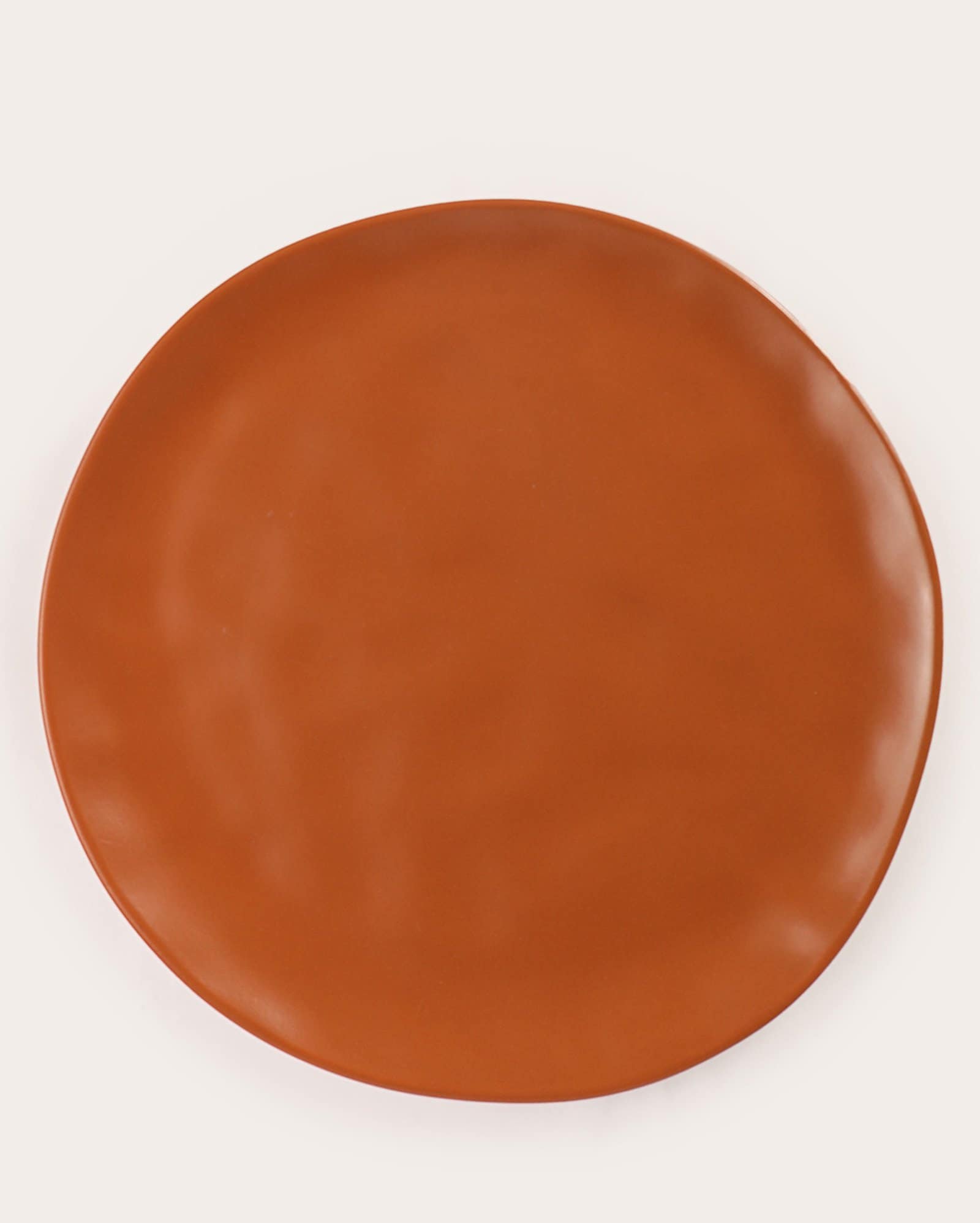Prato raso de cerâmica orgânico Geane 26cm - laranja | Casa Riachuelo