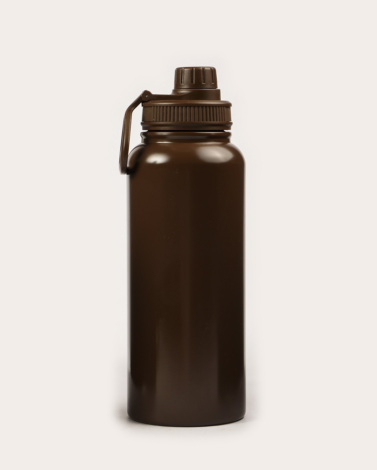 Garrafa squeeze de metal lisa 1L - marrom