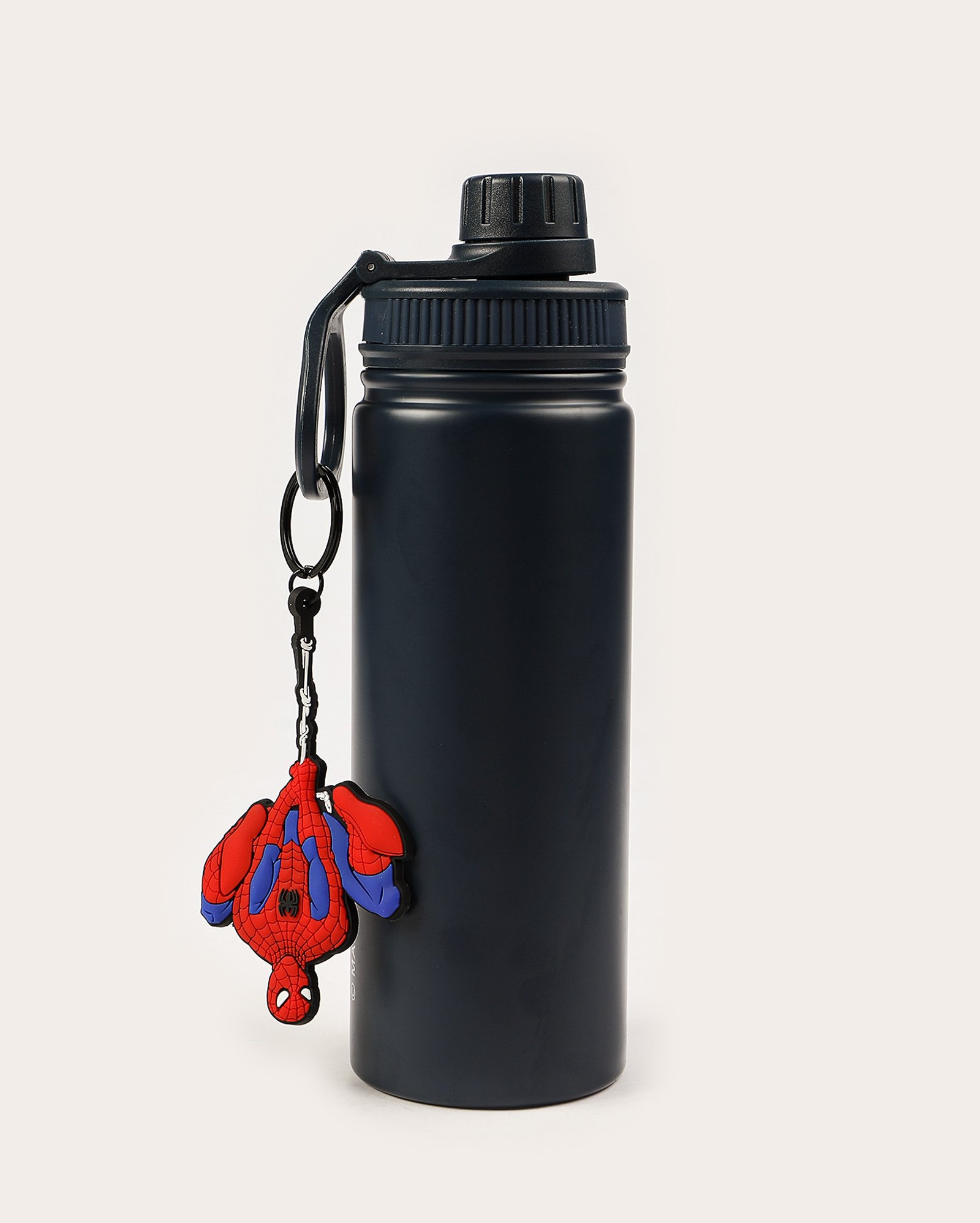 Garrafa squeeze metal 750ml + chaveiro Homem-Aranha - azul | Marvel