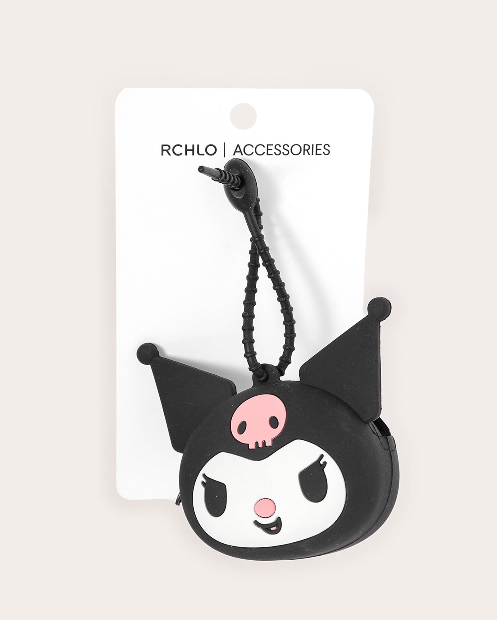 Chaveiro Kuromi porta-moedas de silicone - preto | Sanrio