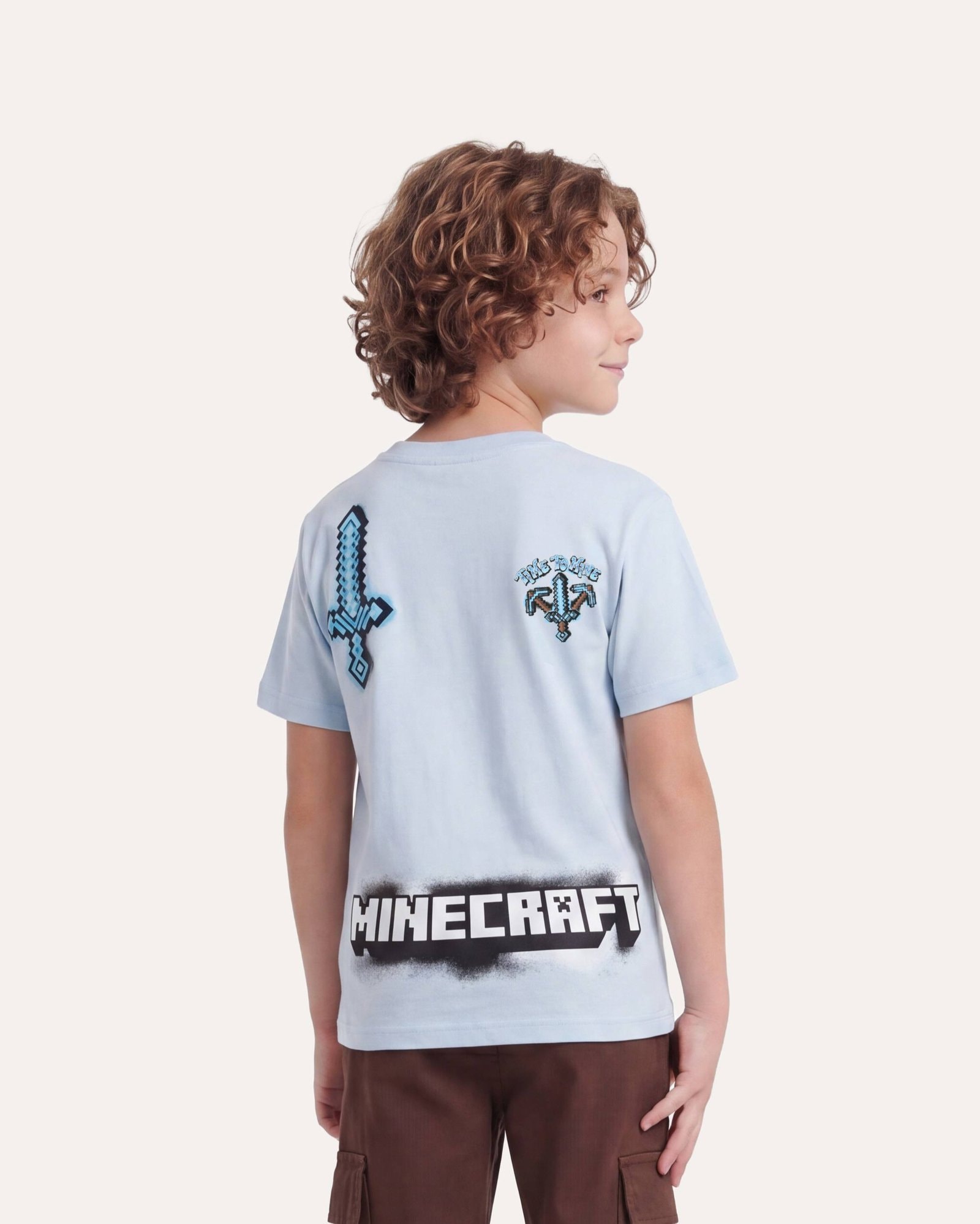 Camiseta infantil time to mine 6-14A - azul | Minecraft