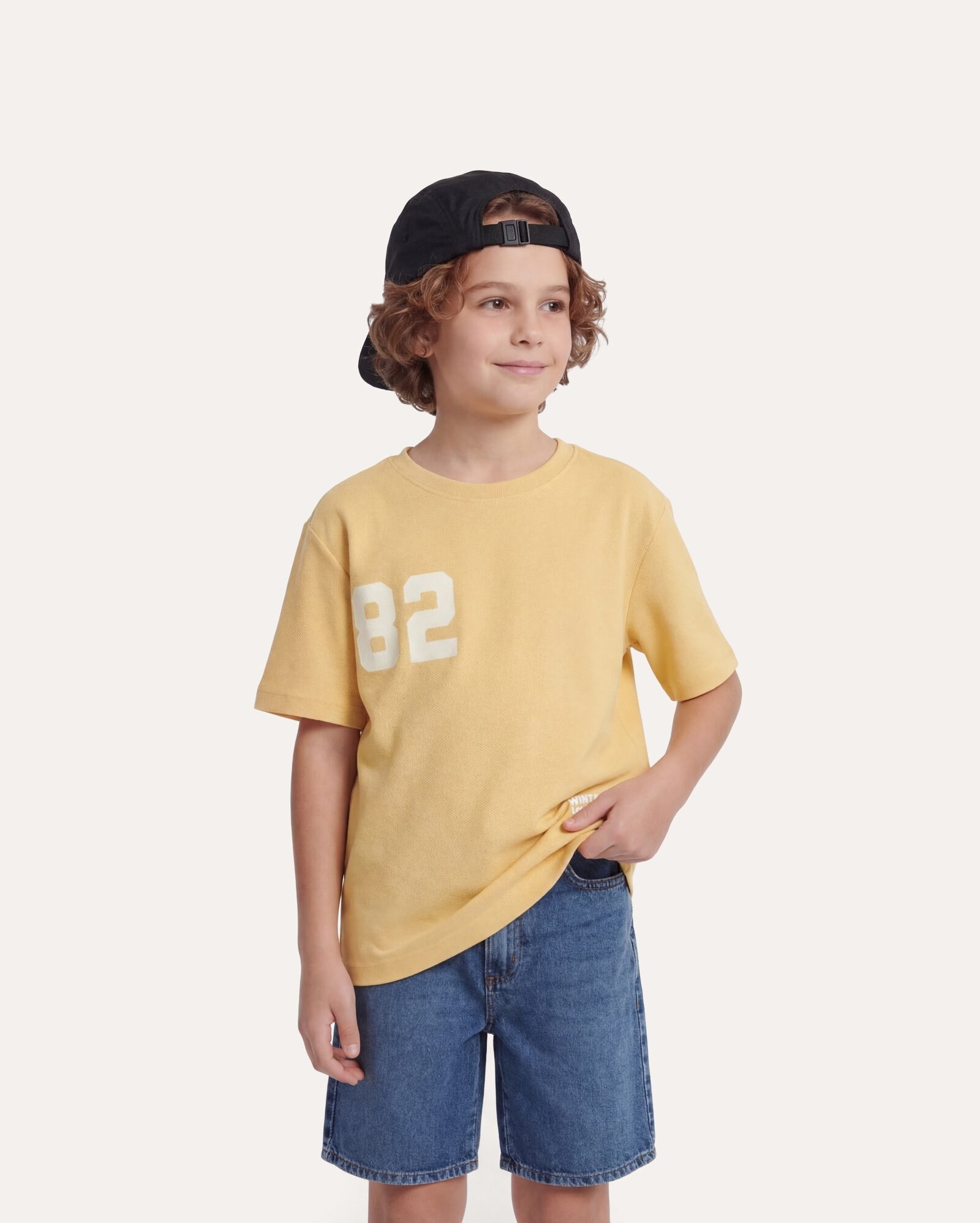 Camiseta infantil estampada 6-14A - Amarelo Claro