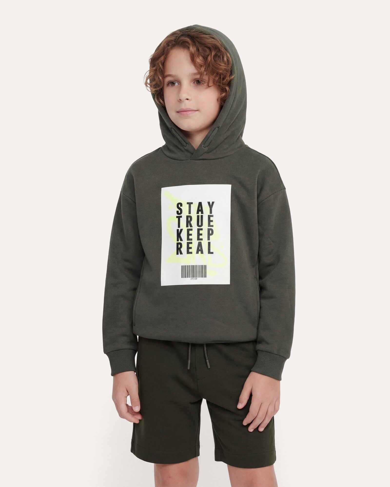 Moletom infantil fechado estampado 6-14A - verde