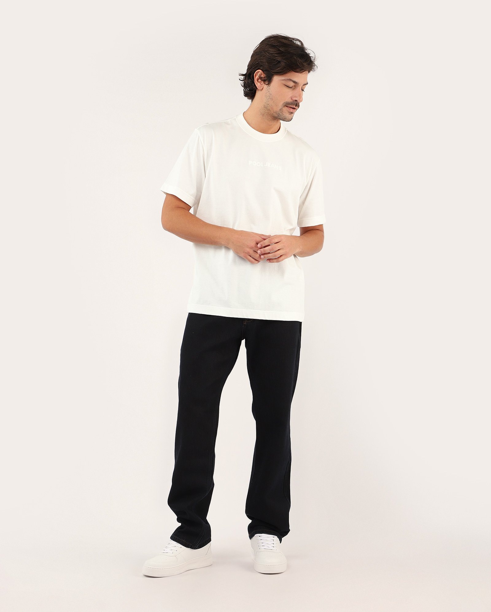 Calça jeans masculina relaxed fit - denim escuro | Pool Jeans