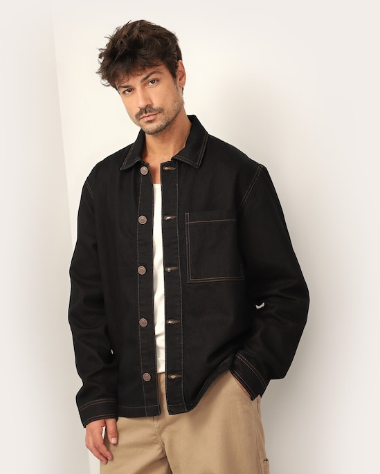 Shacket jeans masculina - denim escuro | Pool Jeans