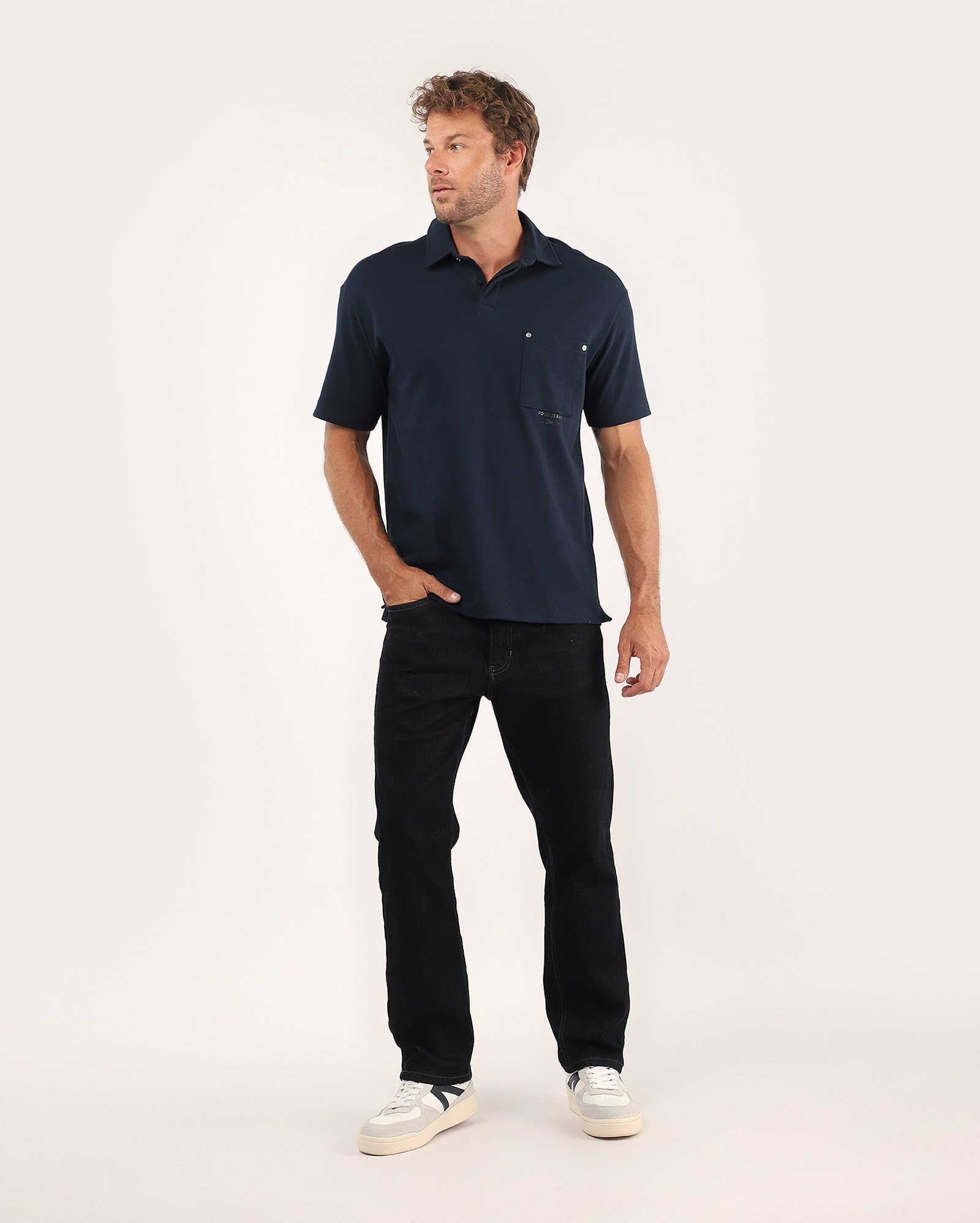 Calça jeans masculina relaxed - denim escuro | Pool Jeans