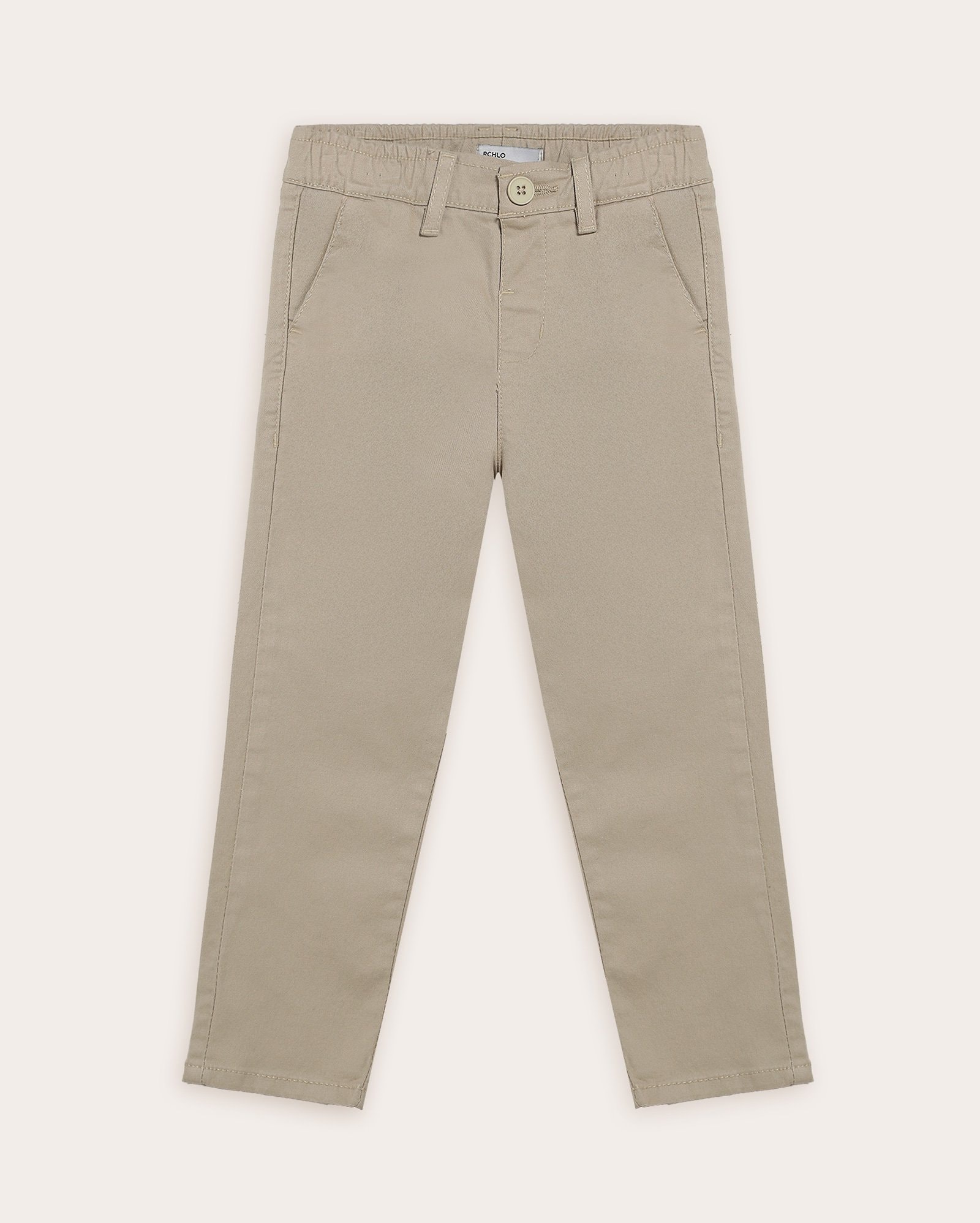 Calça sarja infantil reta chino 1-6A - Bege