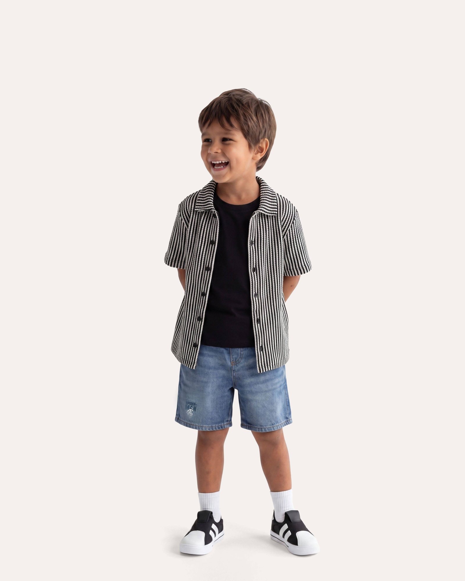 Bermuda infantil Homem-Aranha 1-6A - denim médio | Marvel