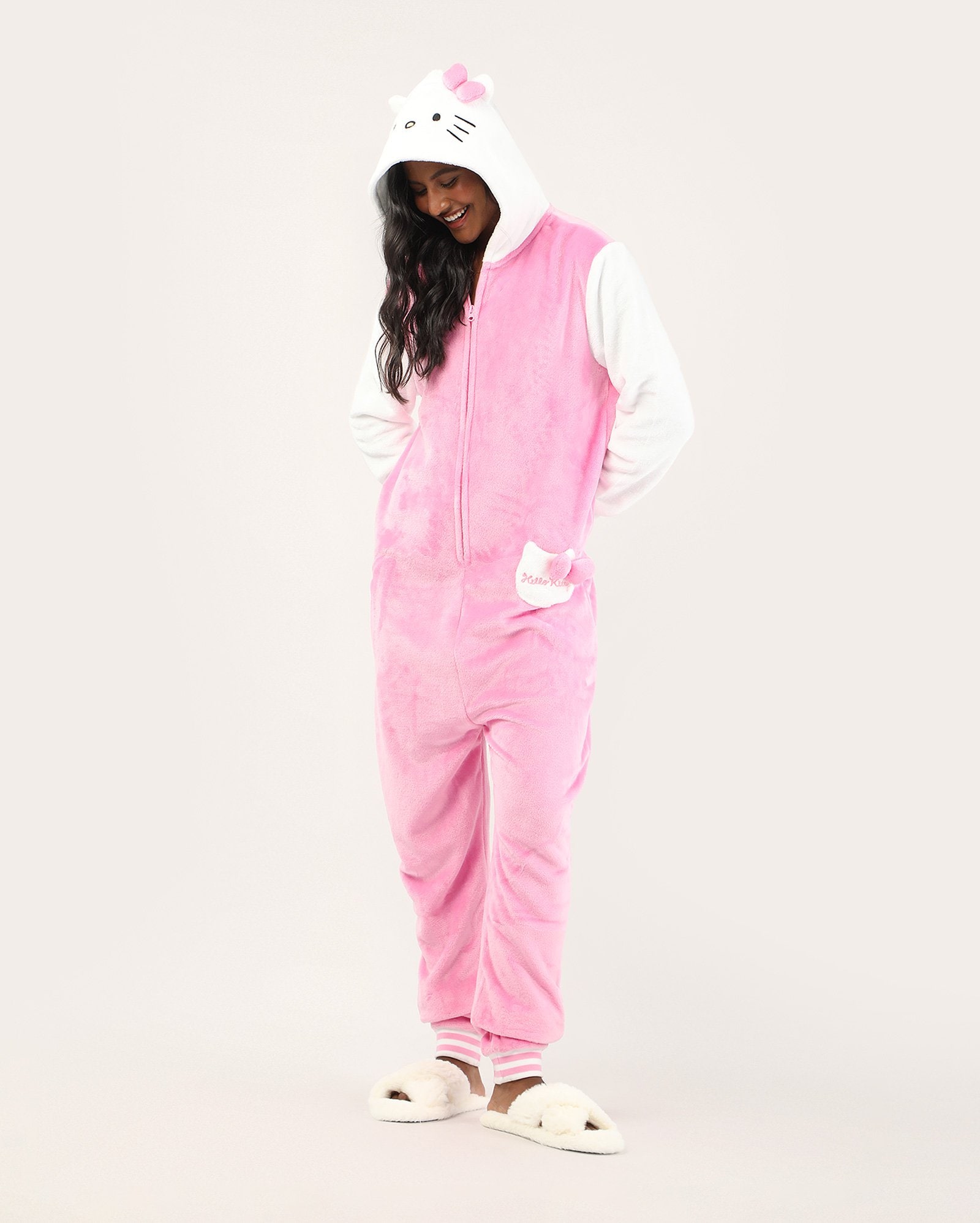 Pijama macacão feminino Hello Kitty - Rosa | FANLAB