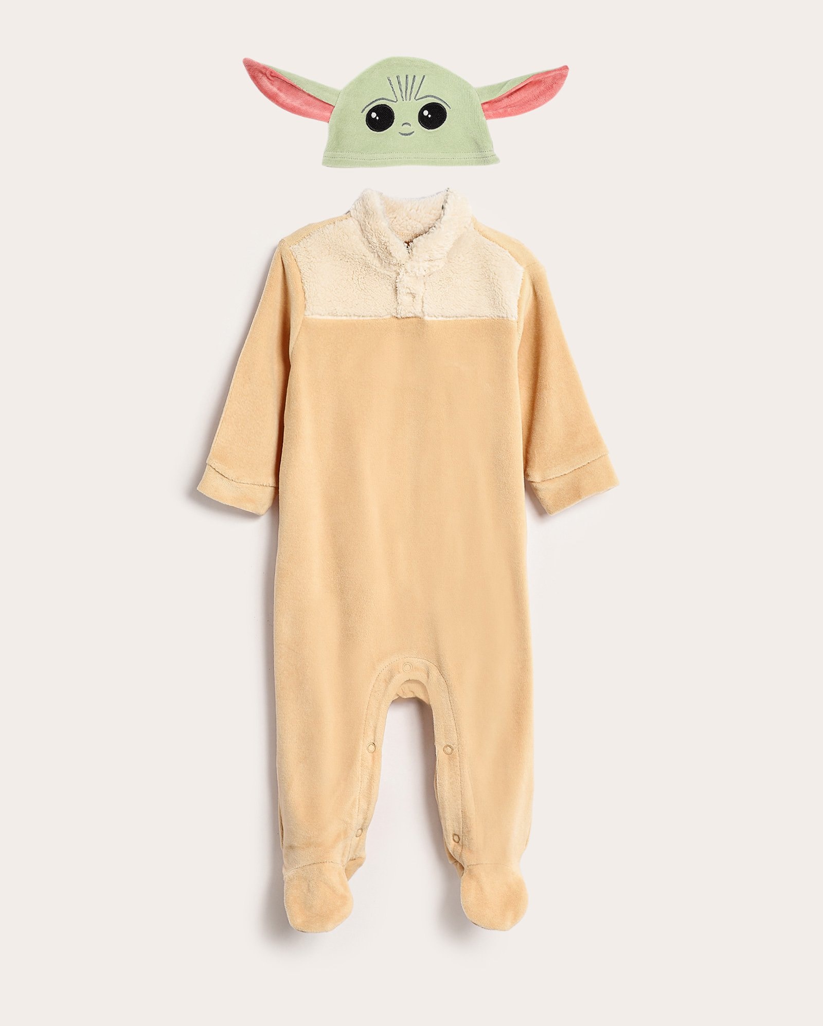 Macacão bebê em plush Grogu - bege | FANLAB